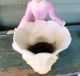 Elegant Victorian Pink Dress Lovely Bonnet Crinoline Lady German Spill Vase Vases photo 5