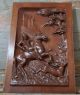 Gothic Hunting With Hounds Sculpture 23 In Antique French Carved Wood Wall Panel Pediments photo 5