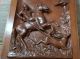 Gothic Hunting With Hounds Sculpture 23 In Antique French Carved Wood Wall Panel Pediments photo 7