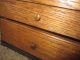 Antique Oak Brass Industrial Tool Chest Jewelry Box Primitive Wood File Cabinet 1900-1950 photo 2