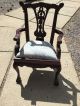 Vintage Walnut Victorian Doll Chair Small Child Seat Carved Wood Claw Ball Feet Unknown photo 1