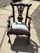Vintage Walnut Victorian Doll Chair Small Child Seat Carved Wood Claw Ball Feet Unknown photo 2
