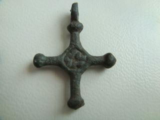 Ancient Cross Jewerly Kyivan Rus 11 - 13th Century A.  C. photo