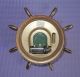 Vintage Brass Case Ship Wheel Tide Clock Time & Tide Nautical Boat Instrument Clocks photo 3