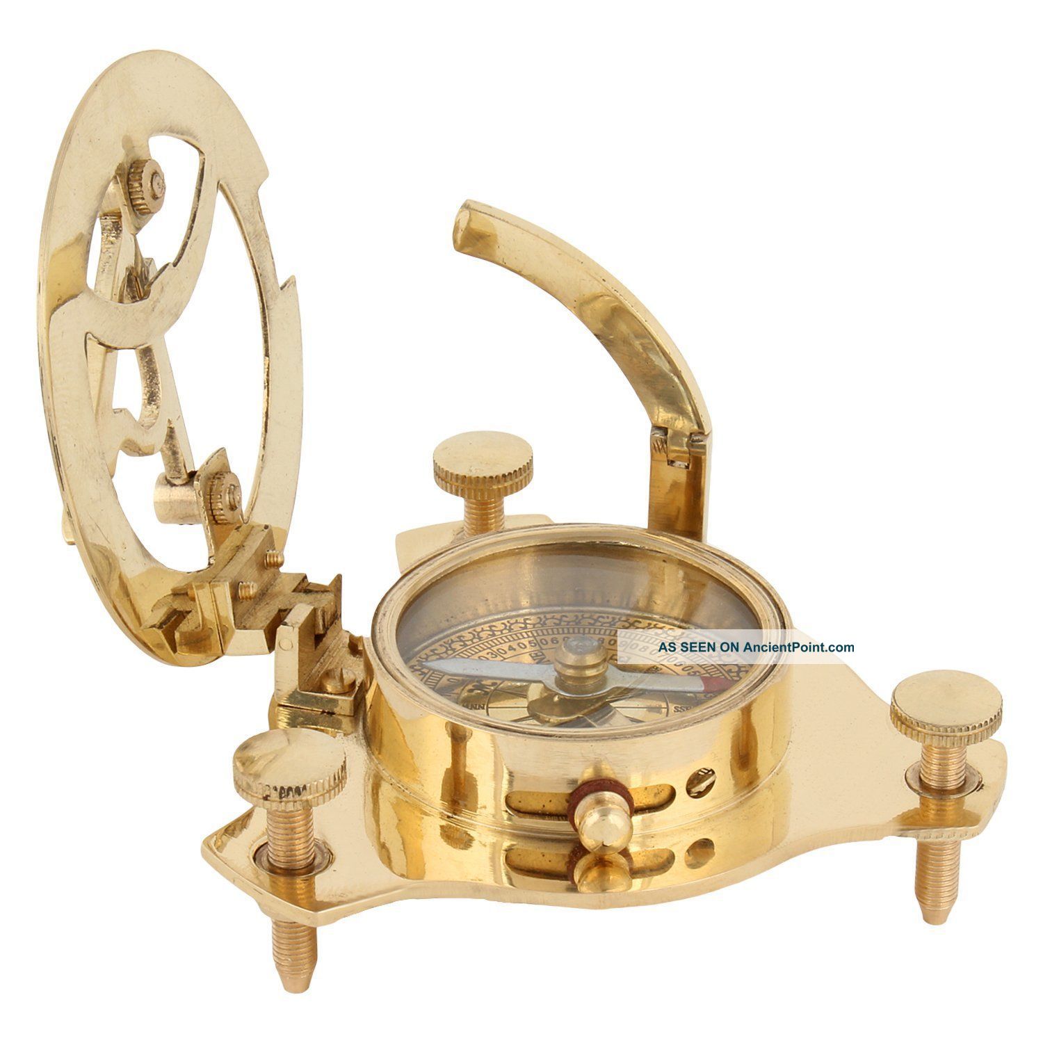 Vintage Maritime West London Antique Brass Sundial Compass Nautical Decor Gift.