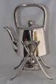 1907 Antique Walker & Hall Silver Plate Spirit Kettle On Stand W Burner/tea Pot Silverplate photo 1