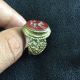 Men ' S Animal Engraved Agate Carnelian Ring Afghan Stone Islamic Vintage 9.  5 Us B Islamic photo 1