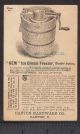 1800 ' S American Gem Ice Cream Maker Freezer Machine Rip Van Winkle Ad Trade Card Primitives photo 2