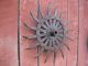 Vintage Steel & Cast Iron Spiked Wheel Rotary Hoe Steampunk/industrial Decor Primitives photo 1