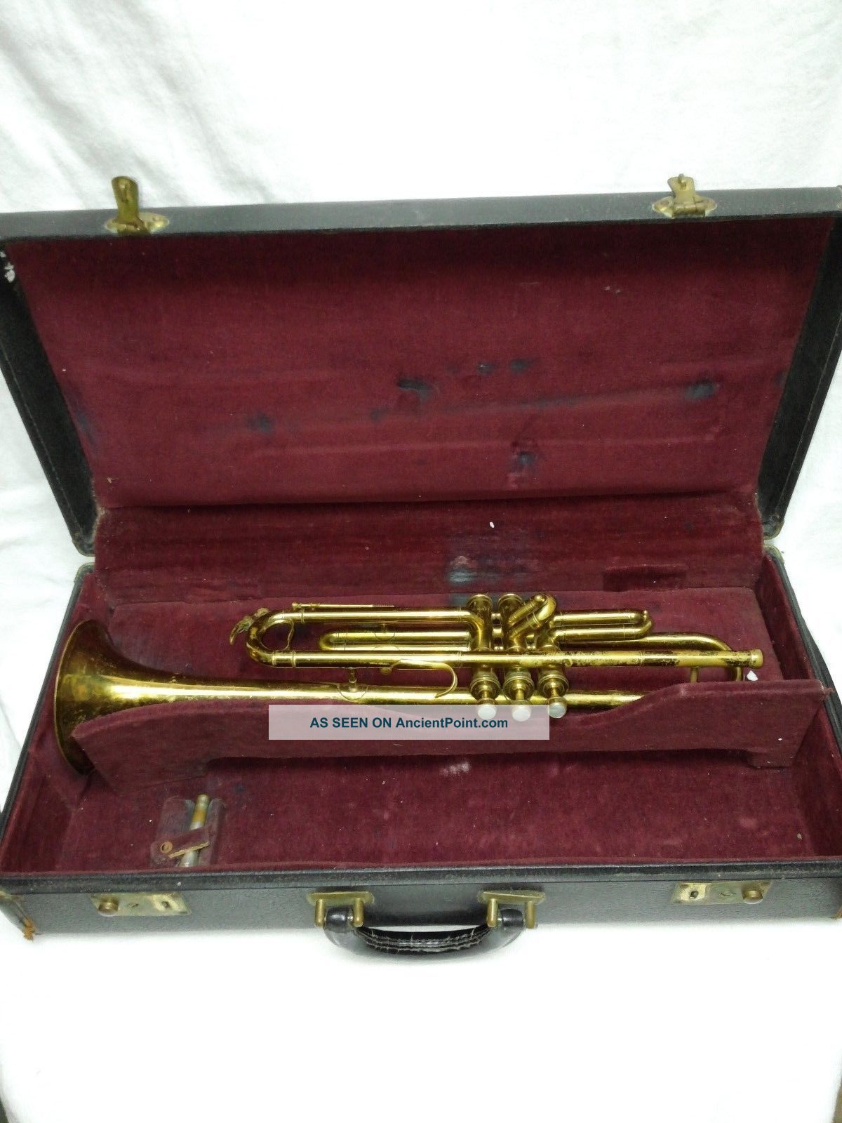 Antique Vintage 1920 ' S Abbott York Brass Trumpet With Conn Case & Olds 3 Mp Brass photo