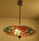 Adorable French Art Deco Chandelier 1930 - Signed: Loys Lucha - Enamel Painting Chandeliers, Fixtures, Sconces photo 4