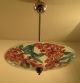 Adorable French Art Deco Chandelier 1930 - Signed: Loys Lucha - Enamel Painting Chandeliers, Fixtures, Sconces photo 5