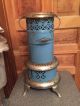 Antique Blue Porcelain Enamelware Perfection Smokeless Oil Heater No 630 Stoves photo 4