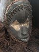 Rare Antique African Dan Mask Metal Teeth Slit Eyes Hide Hat Beard Shells Ar128 Masks photo 7