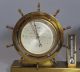 Vintage Waterbury Ships Bell Clock No 19 W/thermometer & Barometer Clocks photo 1