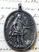 Antique Spanish Colonial Silver O.  L.  Of Guadalupe Catholic Shrine 1682 Medal Roman photo 1