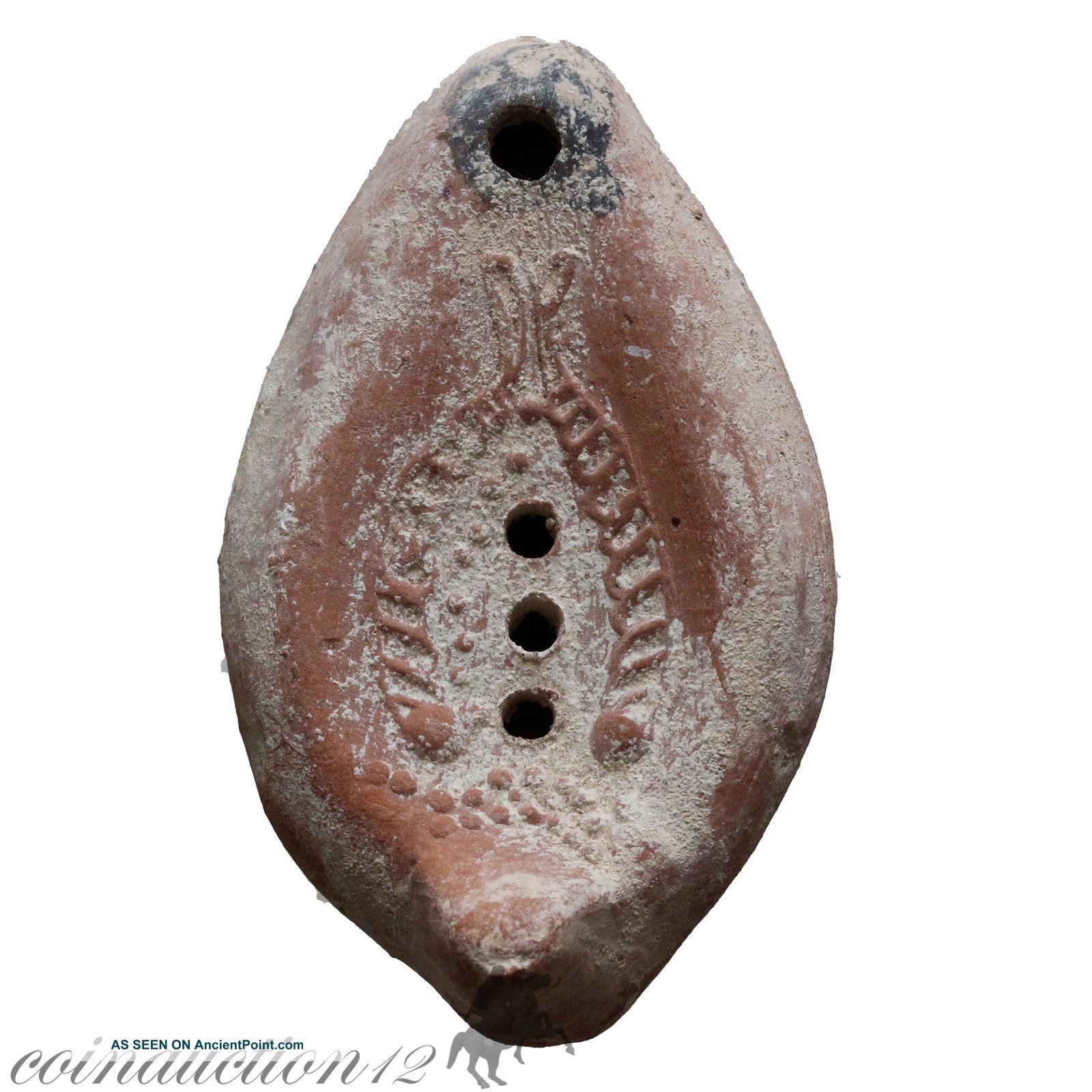 Intact 1600 - 1700 Ad Islamic Israel Terracotta Oil Lamp Roman photo