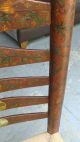 Incredibly Painted Early 19th C 5 - Slat American Chair,  Paint Primitives photo 6