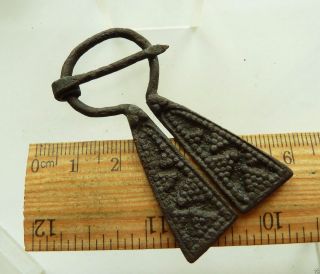 Authentic Ancient Medieval Artifact - Bronze Fibula (647) photo