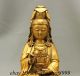 13 Folk Chinese Bronze Guanyin Kwan - Yin Avalokitesvara Goddess Lotus Seat Statue Kwan-yin photo 1