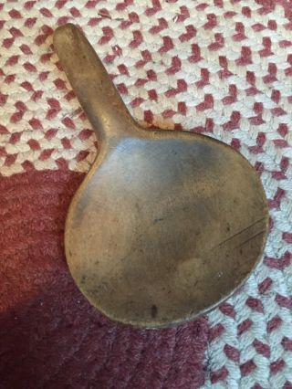 18th To Early 19th Century Walnut Wood Scoop/ Butter Paddle Great Shaped Bowl photo