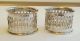 A Stylish Solid Silver Napkin Rings Birmingham 1919 Napkin Rings/Clips photo 3