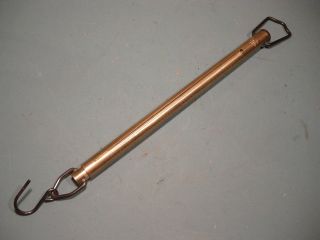 Vintage Salter Brass 0 - 100 Troy Oz.  Hanging Spring Scale England Measure Tool photo