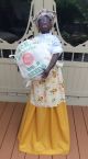Primitive Black Folk Art Vacuum Cover Doll / Mammy / Antique Rice Bag Primitives photo 1