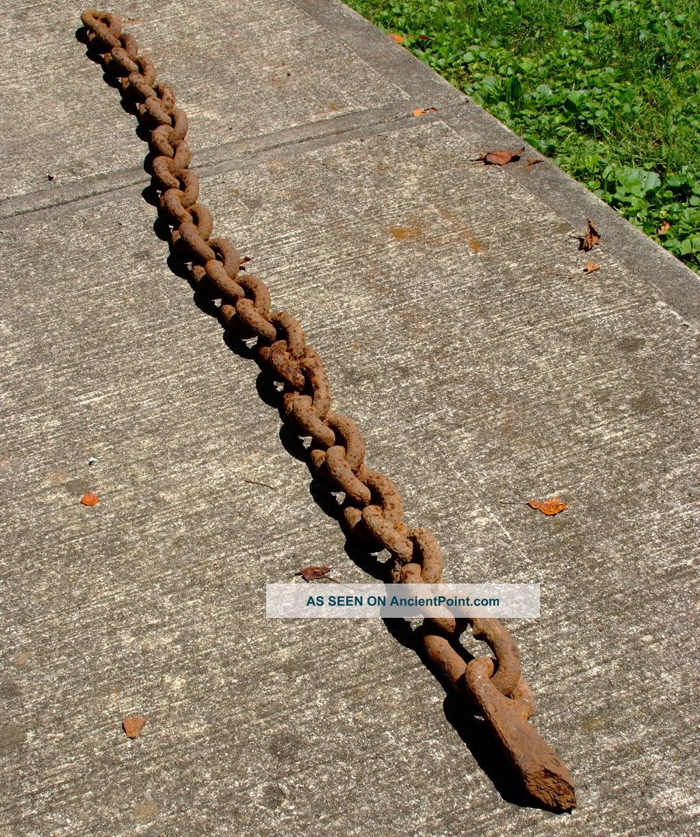 5 ' Rusty Old Chain,  Railyard,  Primitive Repurpose Steampunk Industrial Hangers Primitives photo