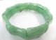 Details Chinese Natural Green Jade Perfect Oblong Beads Bracelet Yuxi 6290 Bracelets photo 1