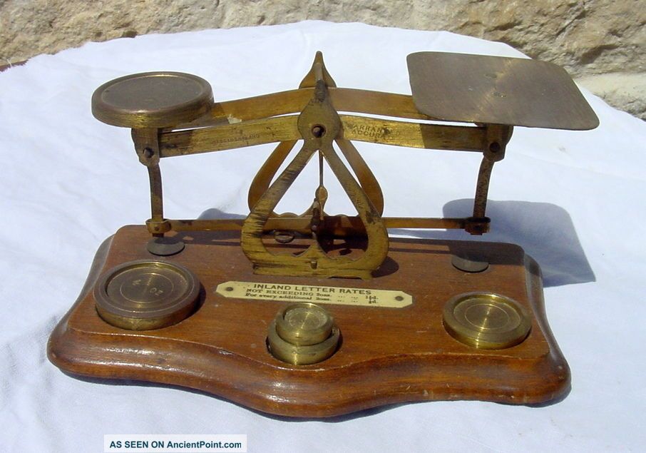 Antique Letter Scales English Post Office 1897 - 1906 Scales photo
