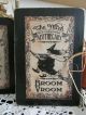 3 Halloween Vintage Look Apothecary Wood Block Shelf Sitters Rat Snake Witch Primitives photo 2