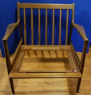 Kofod Larsen Selig Vtg Mid Century Danish Modern Teak Wood Lounge Chair. photo