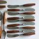 48 Pc.  Jens Quistgaard Dansk Fjord Germany Teak & Stainless Steel Flatware Mid-Century Modernism photo 6