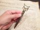 Vintage Antique Style Brass Fox Letter Opener Hunting Desk Collectible Primitives photo 1