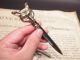 Vintage Antique Style Brass Fox Letter Opener Hunting Desk Collectible Primitives photo 3