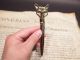 Vintage Antique Style Brass Fox Letter Opener Hunting Desk Collectible Primitives photo 7