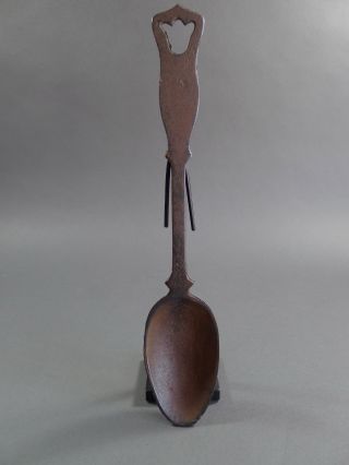 Vintage Iron Spoon Ladle Tulip Shape Folk Rustic Primitive photo