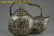 Collectible Handwork Old Tibet Silver Carve Journey To The West Story Teapot Pots photo 2