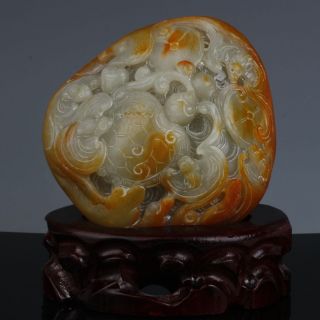 Chinese Natural Hetian Jade Hand - Carved Tortoise Statue photo