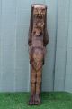 19th C.  Gothic Architectural Wooden Oak Winged Gargoyle Carving C1880s Carved Figures photo 4