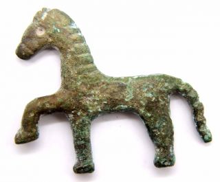 Greco - Roman,  C.  2nd Century A.  D.  Bronze Horse Figure photo