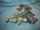 Vintage Hand Craved Life Sized Jade Grape Cluster Silk Wrapped Wired Fruit Other Antique Chinese Statues photo 5