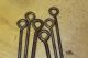 Fine Early 19th C England Wrought Iron Skewer Holder Great Patina 6 Skewers Primitives photo 6