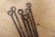 Fine Early 19th C England Wrought Iron Skewer Holder Great Patina 6 Skewers Primitives photo 7