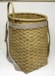 18” Tall Trappers Basket With Canvas Straps.  Older? Primitives photo 1