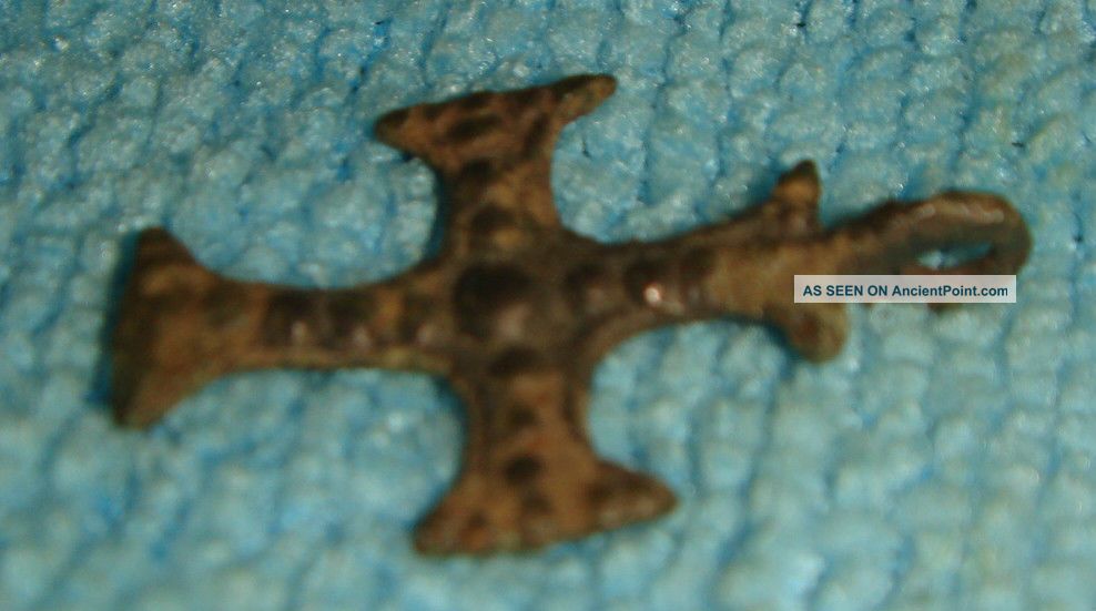 Rare Ancient Medieval Knights Templar Bronze Cross 12 - 14th Century Ad Ref.  521 Other Antiquities photo