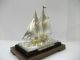 The Sailboat Of Silver Of The Most Wonderful Japan.  2masts.  Japanese Antique Other Antique Sterling Silver photo 1