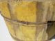 Antique Wire Handle Sugar Or Water Bucket Pail With Mustard Yellow Paint Aafa Primitives photo 3