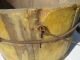 Antique Wire Handle Sugar Or Water Bucket Pail With Mustard Yellow Paint Aafa Primitives photo 4